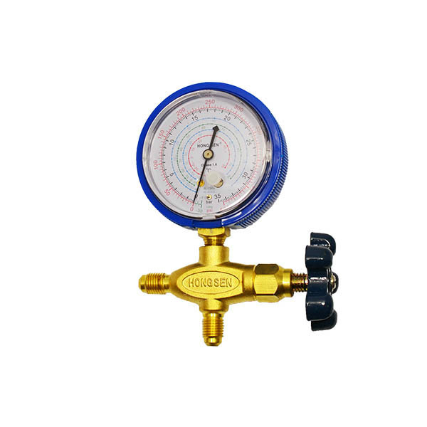 7099428230_kollektor-zapravochnyj-1-ventilnyj Коллектор заправочный 1-вентильный HS-466NAL R-22, R-134a, R-404A, R-410A, низкое давление