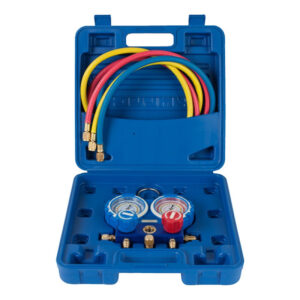 Коллектор заправочный 2-вентильный Value VMG-2-R410A-B R-22, R-134, R-407, R-410, 68 мм в кейсе