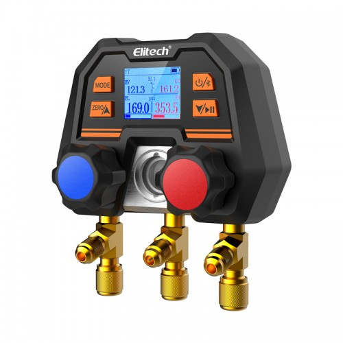 7196923068_kollektor-tsifrovoj-elitech Коллектор цифровой Elitech MS-100 PLUS манометрический Bluetooth (компактный) — изображение 3