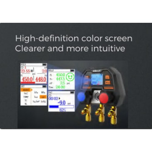 7196923070_kollektor-tsifrovoj-elitech Коллектор цифровой Elitech MS-100 PLUS манометрический Bluetooth (компактный) — изображение 6