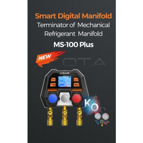 7196923071_kollektor-tsifrovoj-elitech Коллектор цифровой Elitech MS-100 PLUS манометрический Bluetooth (компактный) — изображение 4