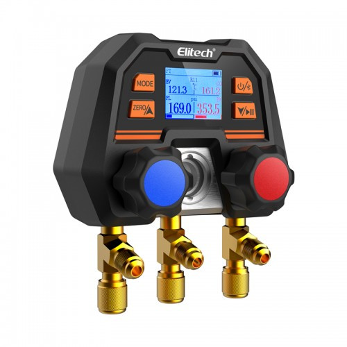 7196923074_kollektor-tsifrovoj-elitech Коллектор цифровой Elitech MS-100 PLUS манометрический Bluetooth (компактный) — изображение 2