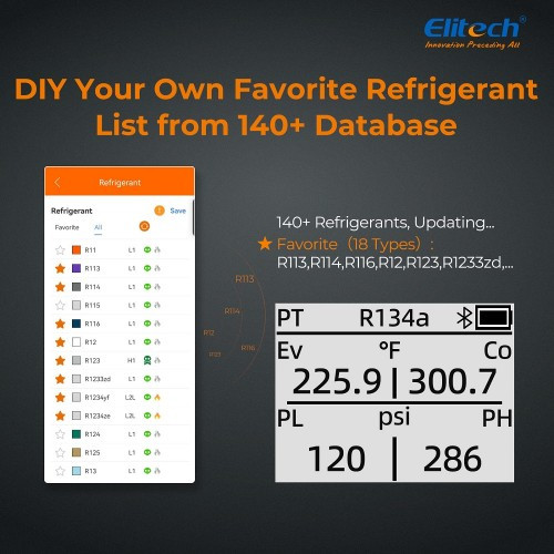 7196962964_kollektor-tsifrovoj-elitech Коллектор цифровой Elitech MS-100 манометрический Bluetooth (компактный) — изображение 9