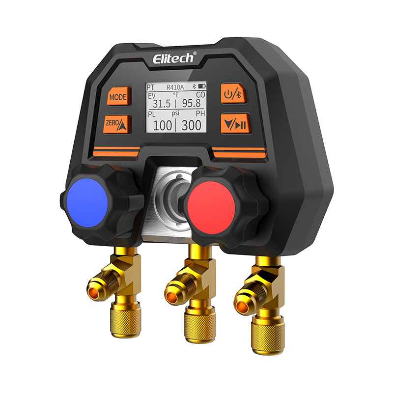 7196993066_kollektor-tsifrovoj-elitech Коллектор цифровой Elitech MS-100 манометрический Bluetooth (компактный) — изображение 2