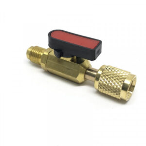 Кран заправочный HongSen BV01 прямой 1/4” × 1/4” SAE (наружная × внутренняя резьба)