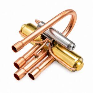 Четырехходовой реверсивный клапан кондиционера DSF-4 HongSen, Discharge 5/16", Suction 3/8"