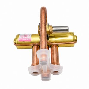 Четырехходовой реверсивный клапан кондиционера DSF-9 HongSen, Discharge 3/8", Suction 1/2"