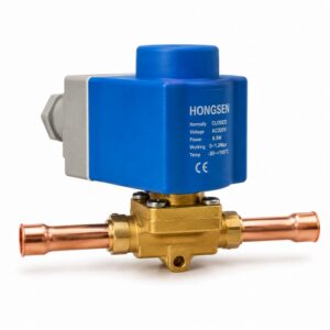Вентиль соленоидный HongSen EVR3-3 3/8" ODF, под пайку, R22/R134/R404